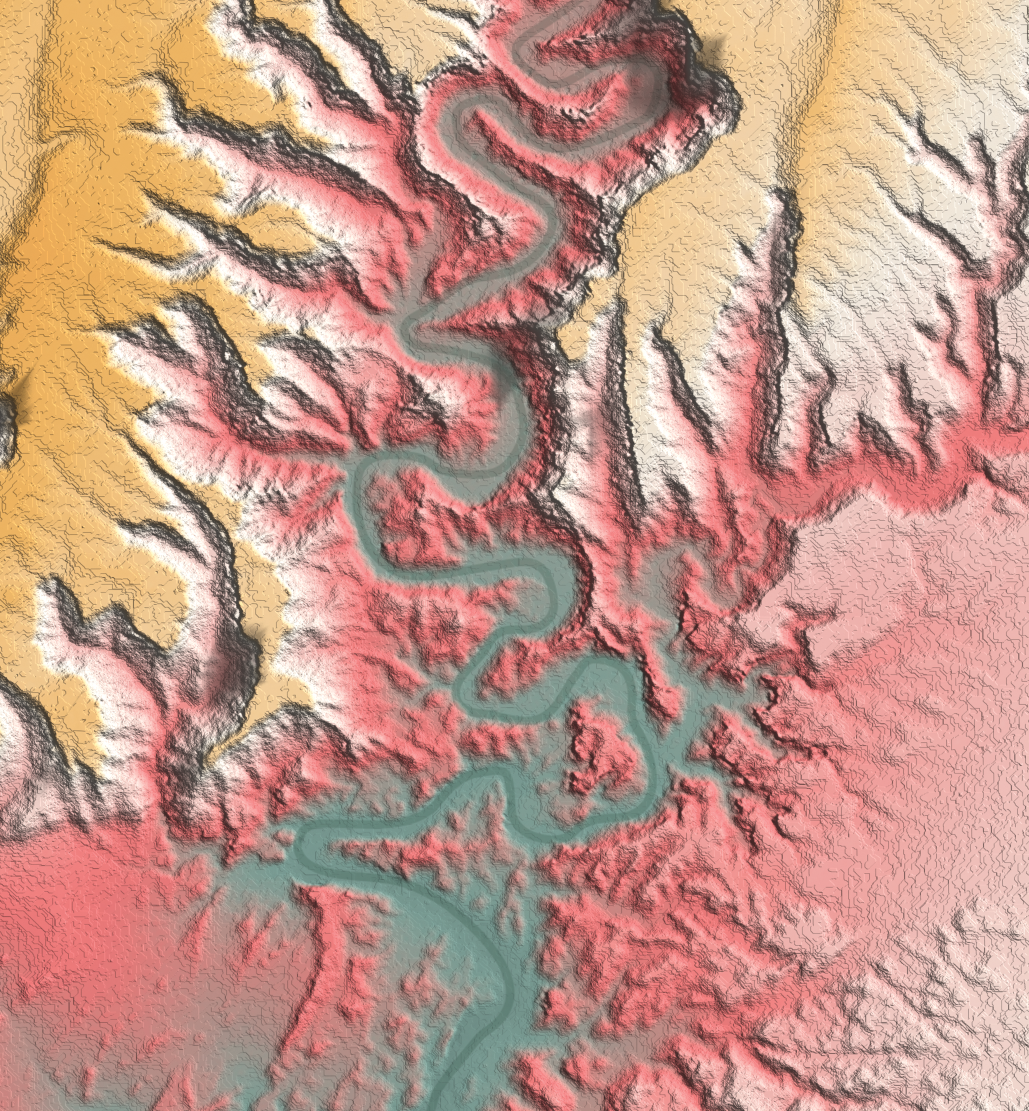 Fish River Canyon relief map