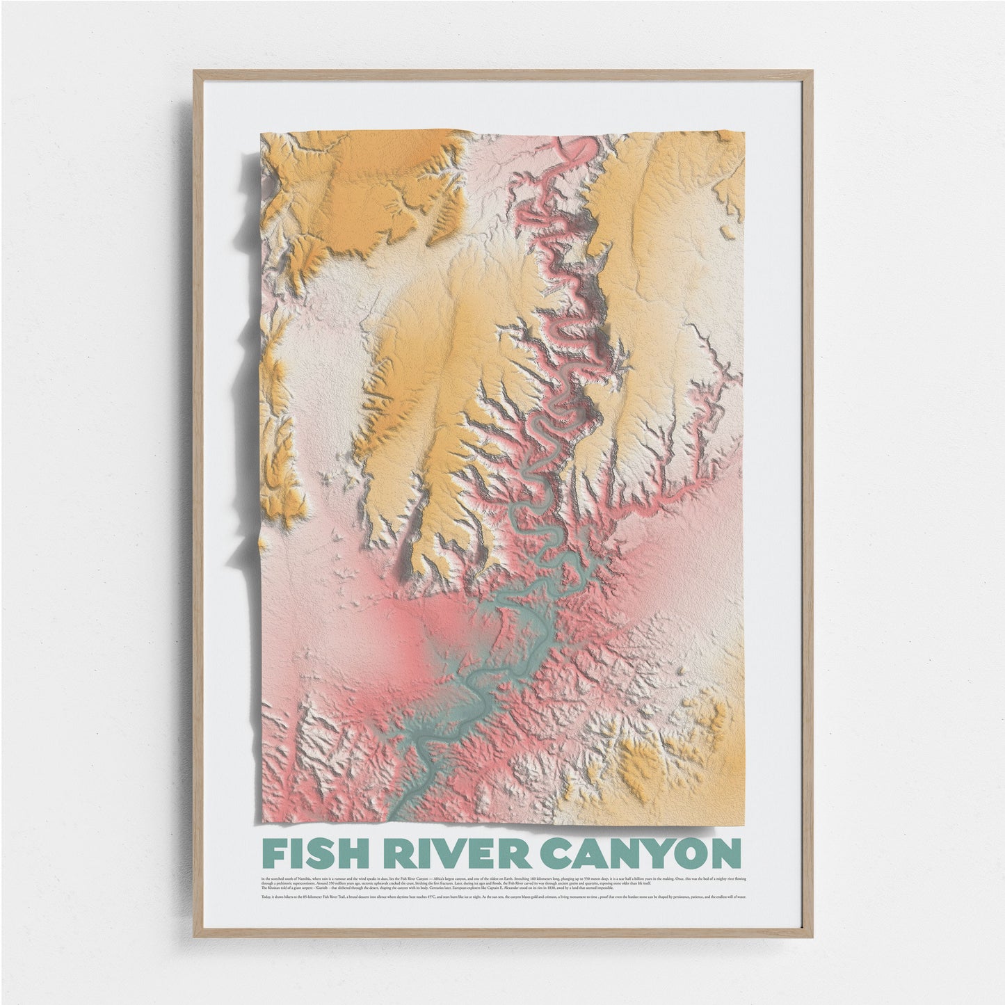Fish River Canyon relief map