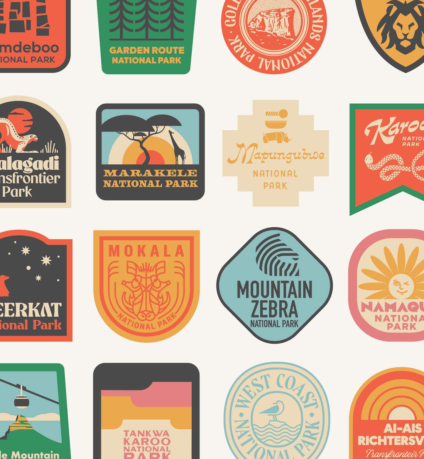 South African National Park Badges